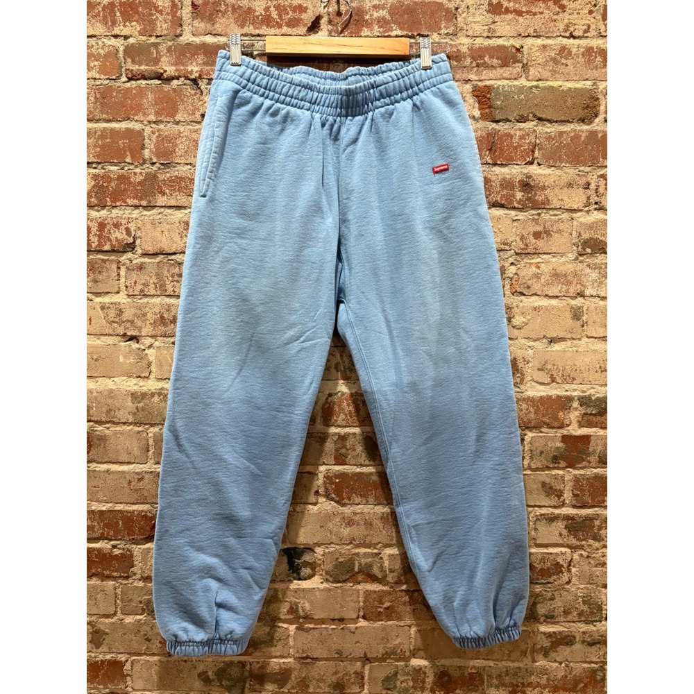 Supreme Small Box Logo Sweatpants Light Blue Medium